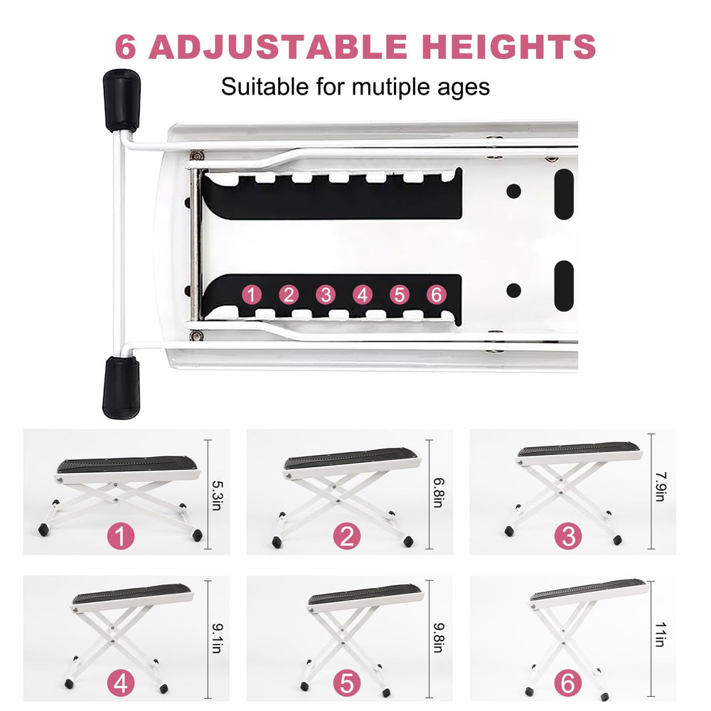 LiDiVi Pedicure Foot Rest with anti-slip base for steady use.