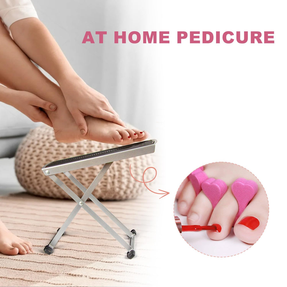 LiDiVi Pedicure Foot Rest with ergonomic angle supports effortless manicures