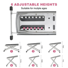 LiDiVi Pedicure Foot Rest folded compactly for easy storage and portability