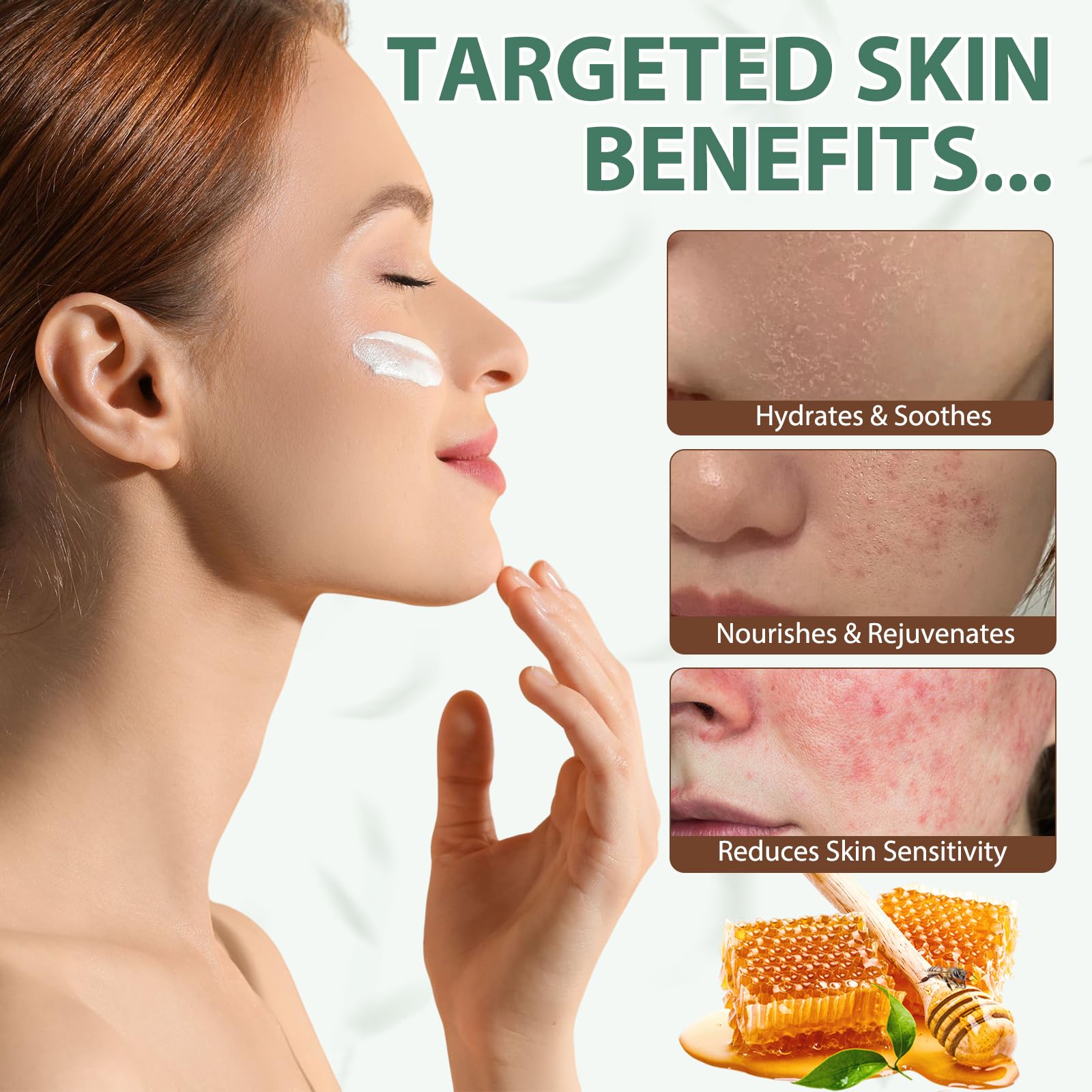 Liefiet Beef Tallow Skin ingredients image highlights grass-fed tallow and honey for natural skin nourishment.