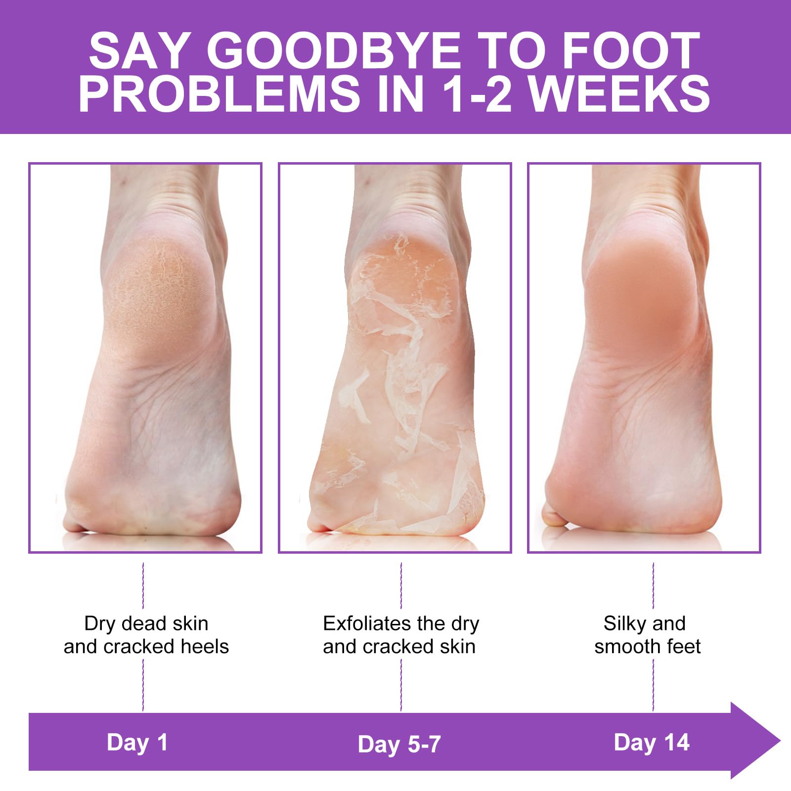 Packaging shows Liefiet 5-pack lavender foot masks for home spa.