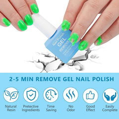 Liefiet gel polish remover on natural nails highlighting gentle, low-odor formula