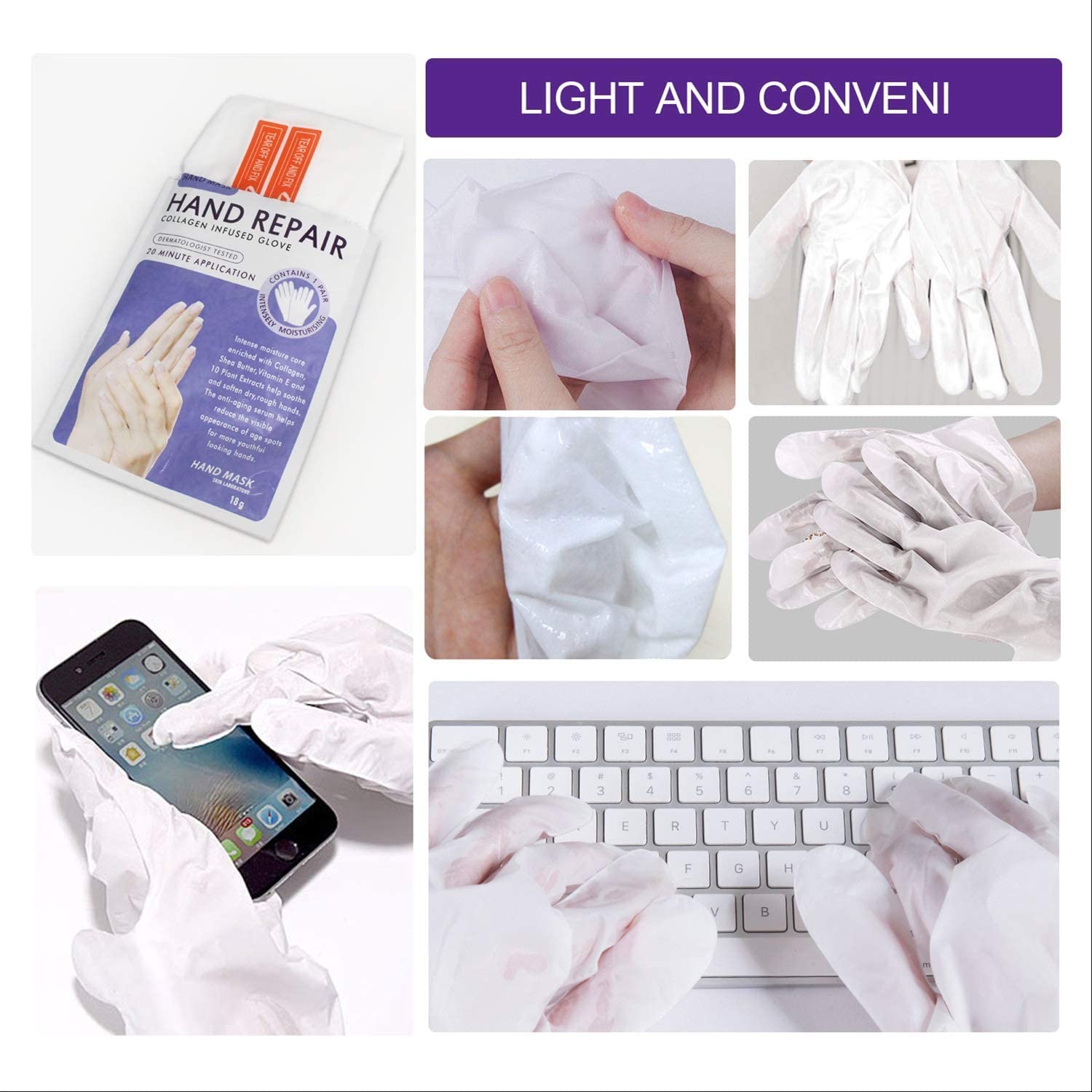 Liefiet Hand Peel Mask Work-Friendly Design lets you type and browse