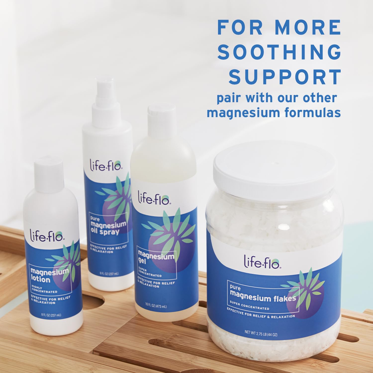 Life-Flo Magnesium Body Wash rosemary oil shot hints toning and cleansing.