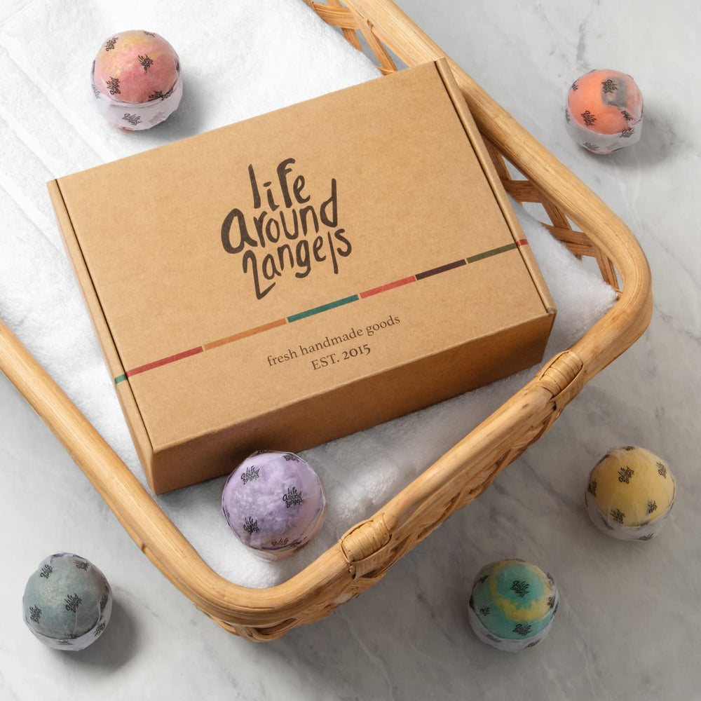 LifeAround2Angels gift-set bath bombs ideal for wedding favors or celebrations.