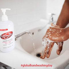 Lifebuoy Total 10 creamy foam close-up highlighting 10-second formula's feel