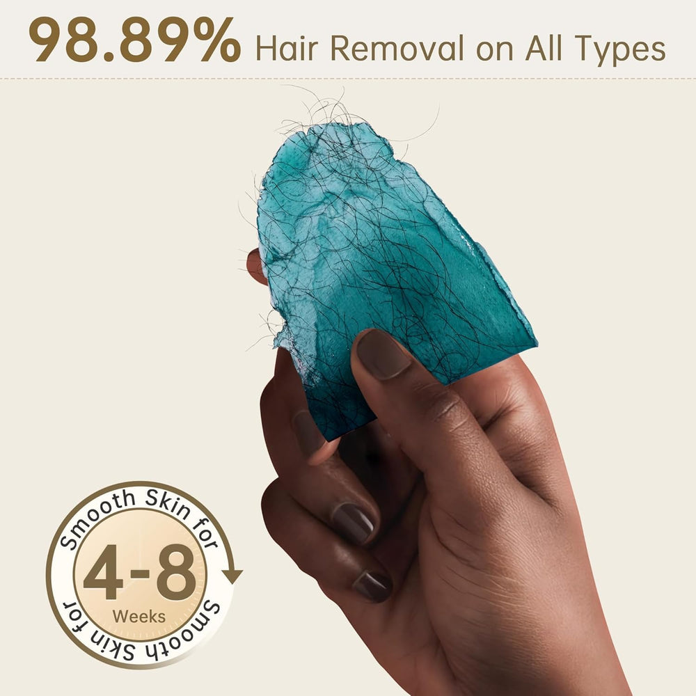 Lifestance Jasmine wax beads application close-up melting for comfortable at-home waxing