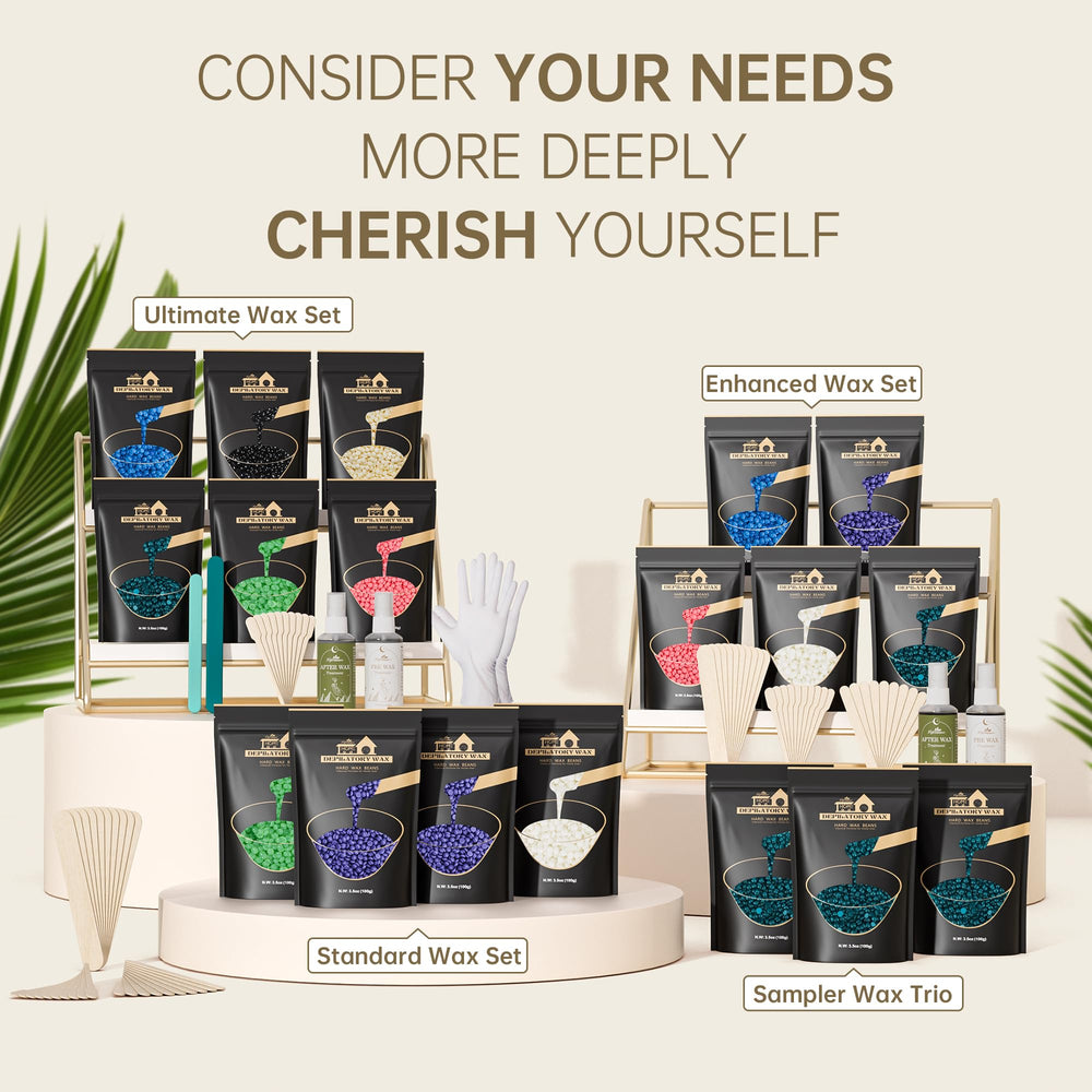 Lifestance Jasmine wax beads for face, body, legs show versatile waxing options
