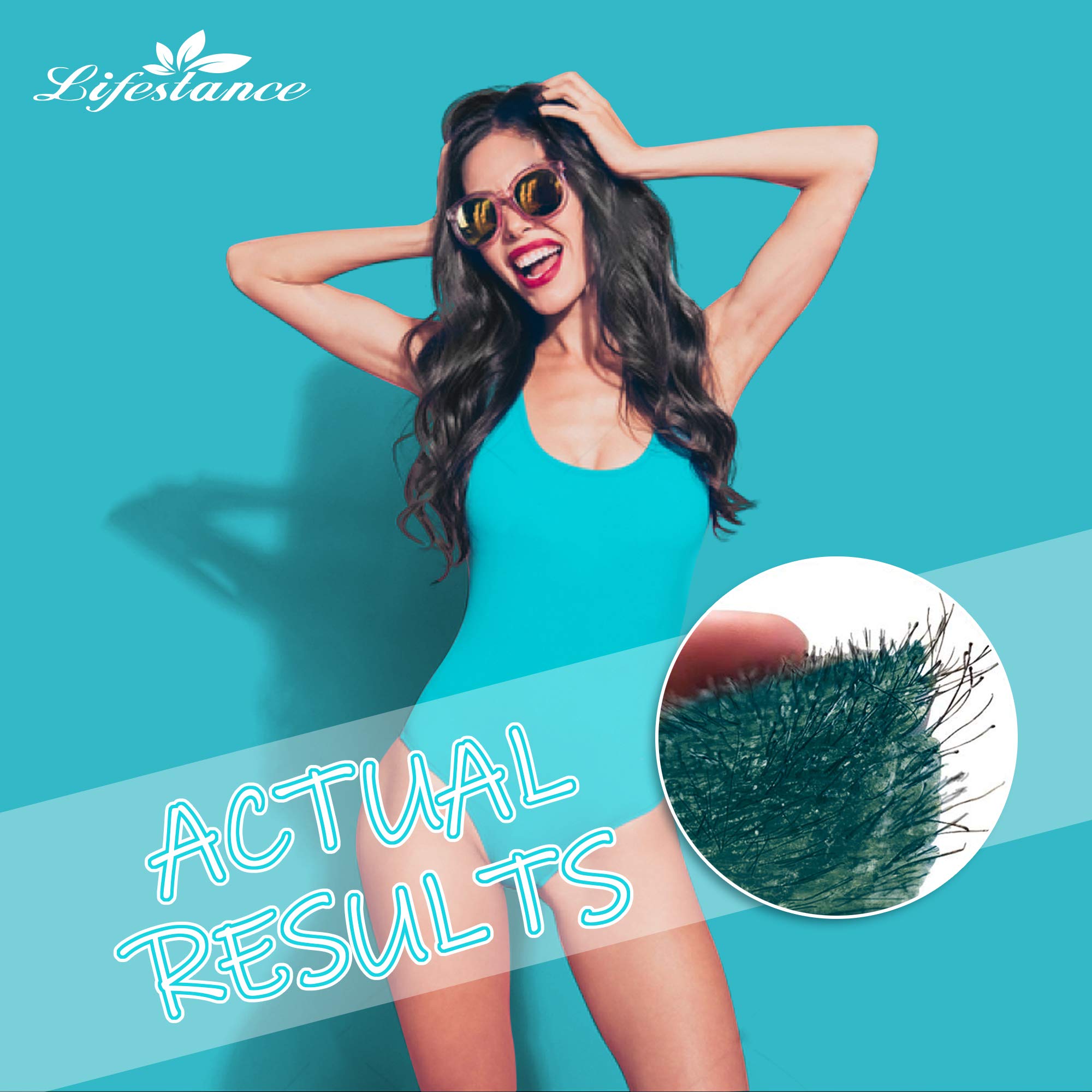 Lifestance waxing image showing versatile use on face, body, and legs