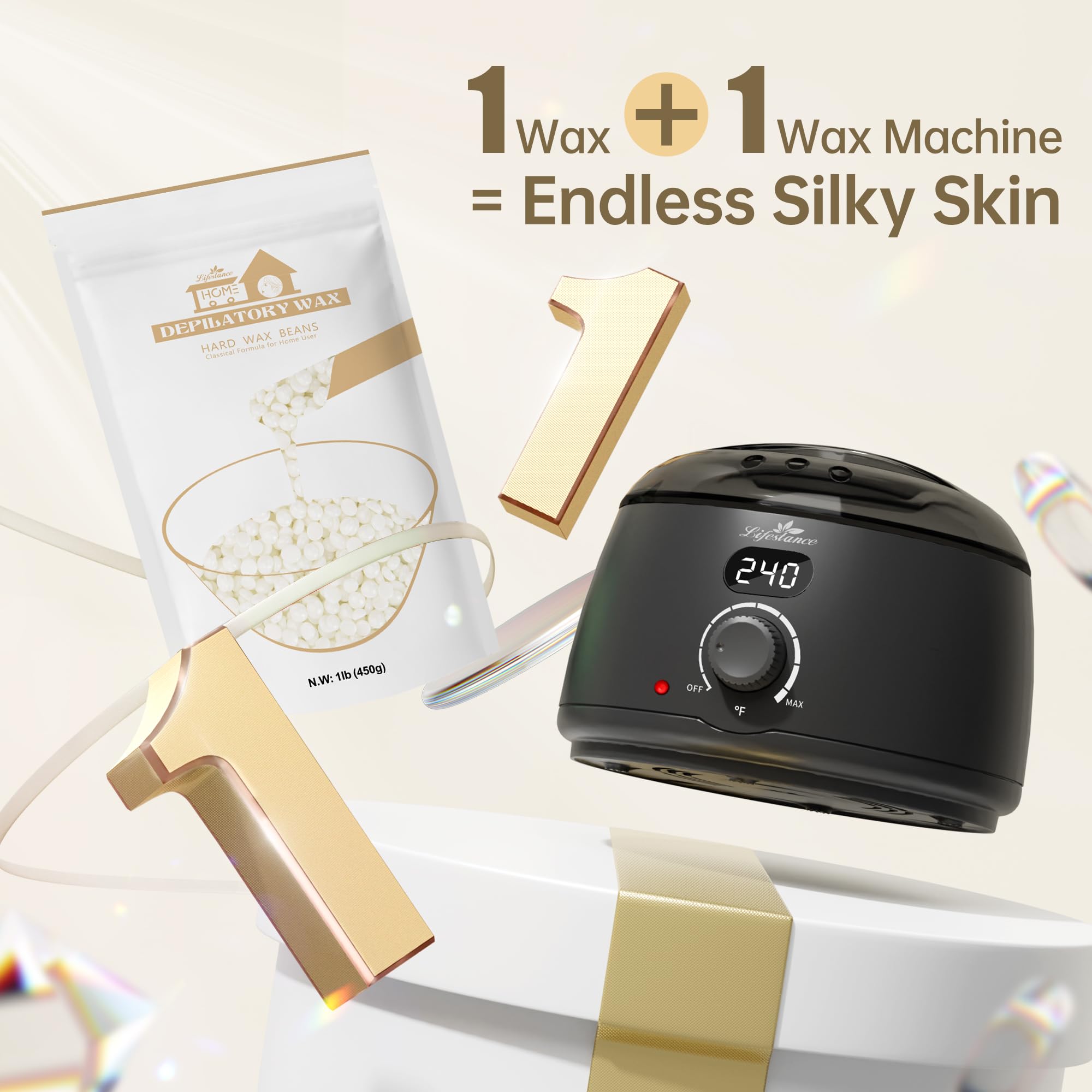 Lifestance Pearl White Wax Beads spa at home — salon-quality experience in your bathroom.