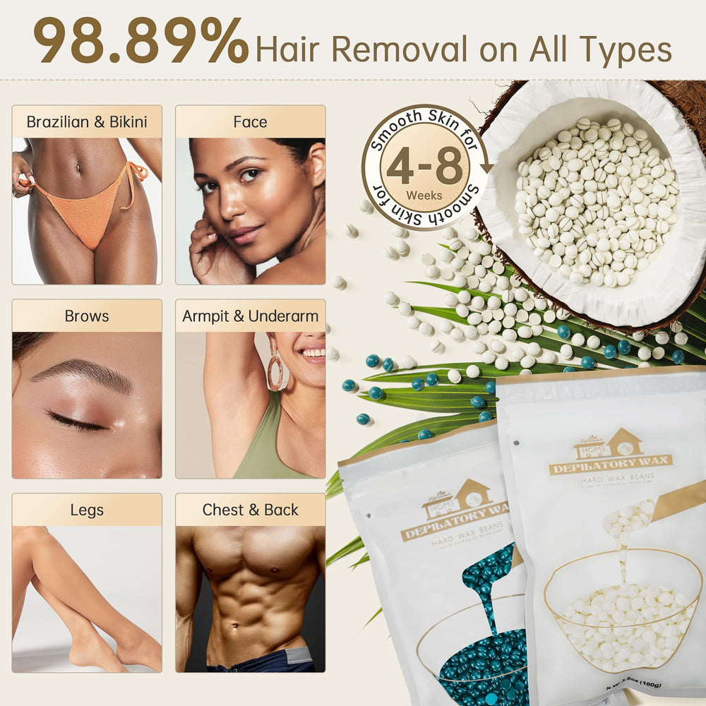 Lifestance jasmine wax beads ready for smooth hair removal.