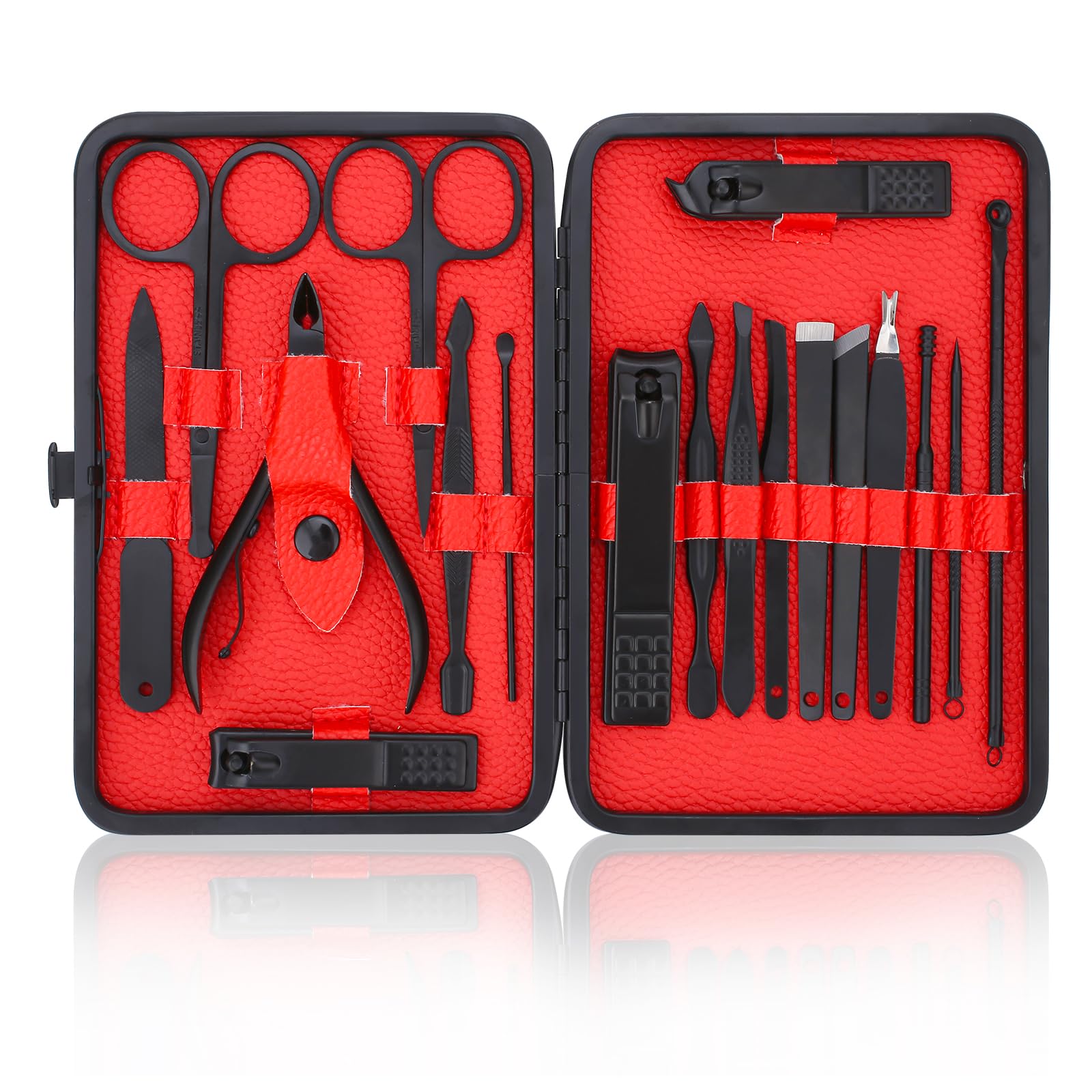 LifHap conjunto de manicura y pedicura con caja de viaje, perfecto para cuidados en casa.