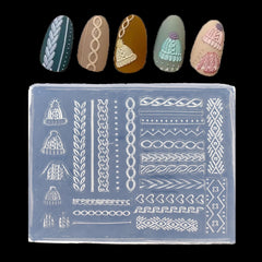 LIFOOST 3D nail art mold with sweater pattern for precise nail design