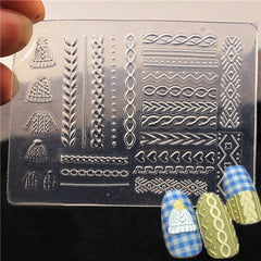 LIFOOST embossed hat line detail mold for stylish nail art