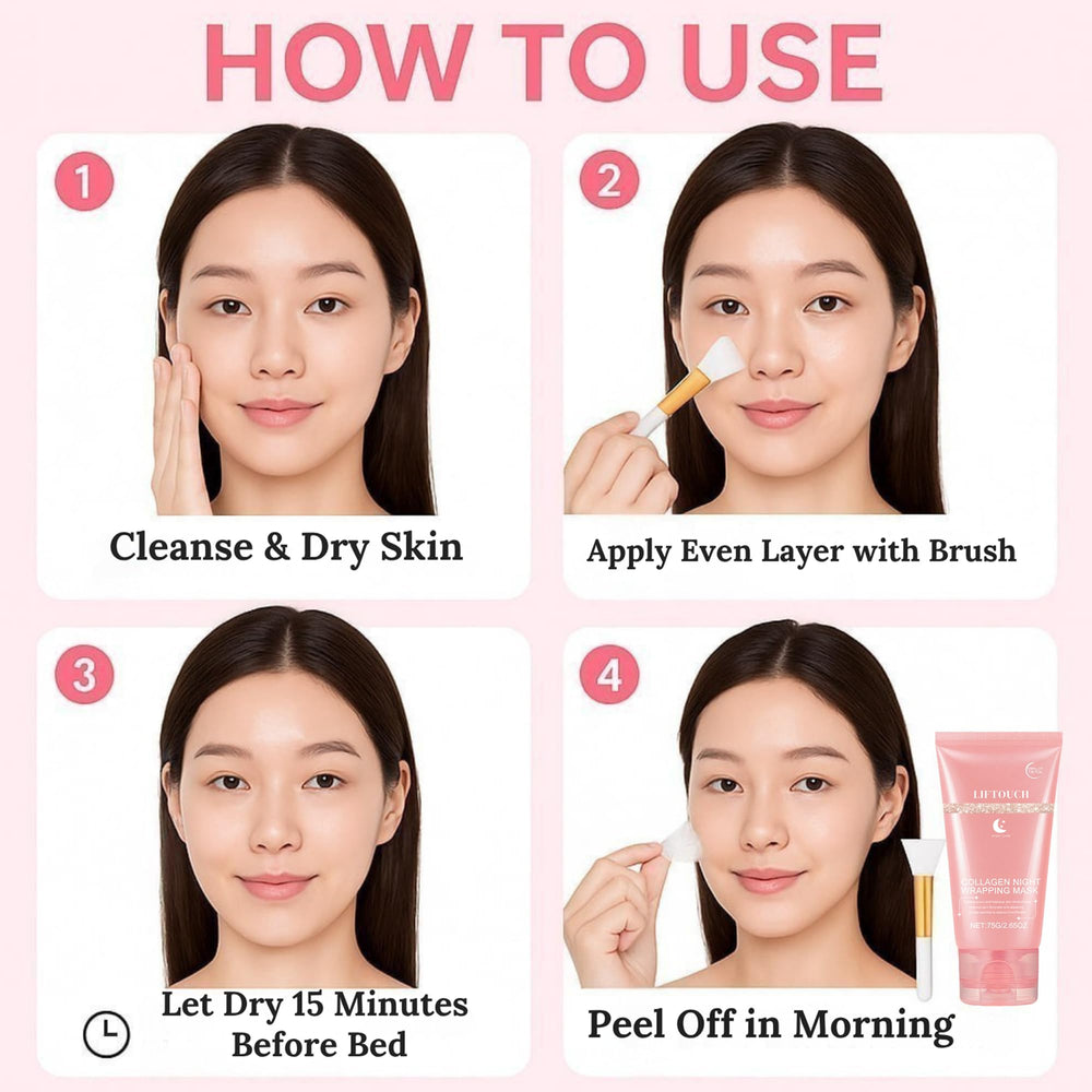 Liftouch overnight sleeping mask glow emphasizes waking up to refreshed, dewy skin