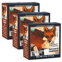Light Mountain Henna Color packaging highlights natural, chemical-free dye experience.