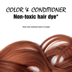Light Mountain Henna Color swatches illustrate vibrant red tones and natural coverage.