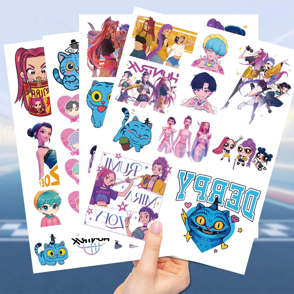 LightningStickers Demon Movie Hunters party favors featuring kid-friendly designs for events.