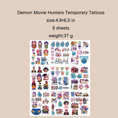 LightningStickers Demon Movie Hunters application guide shows easy-to-use temporary tattoos.