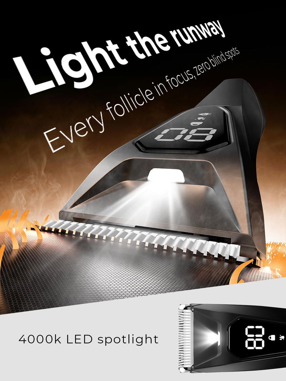 Lijecozy body trimmer with three guard combs for different densities