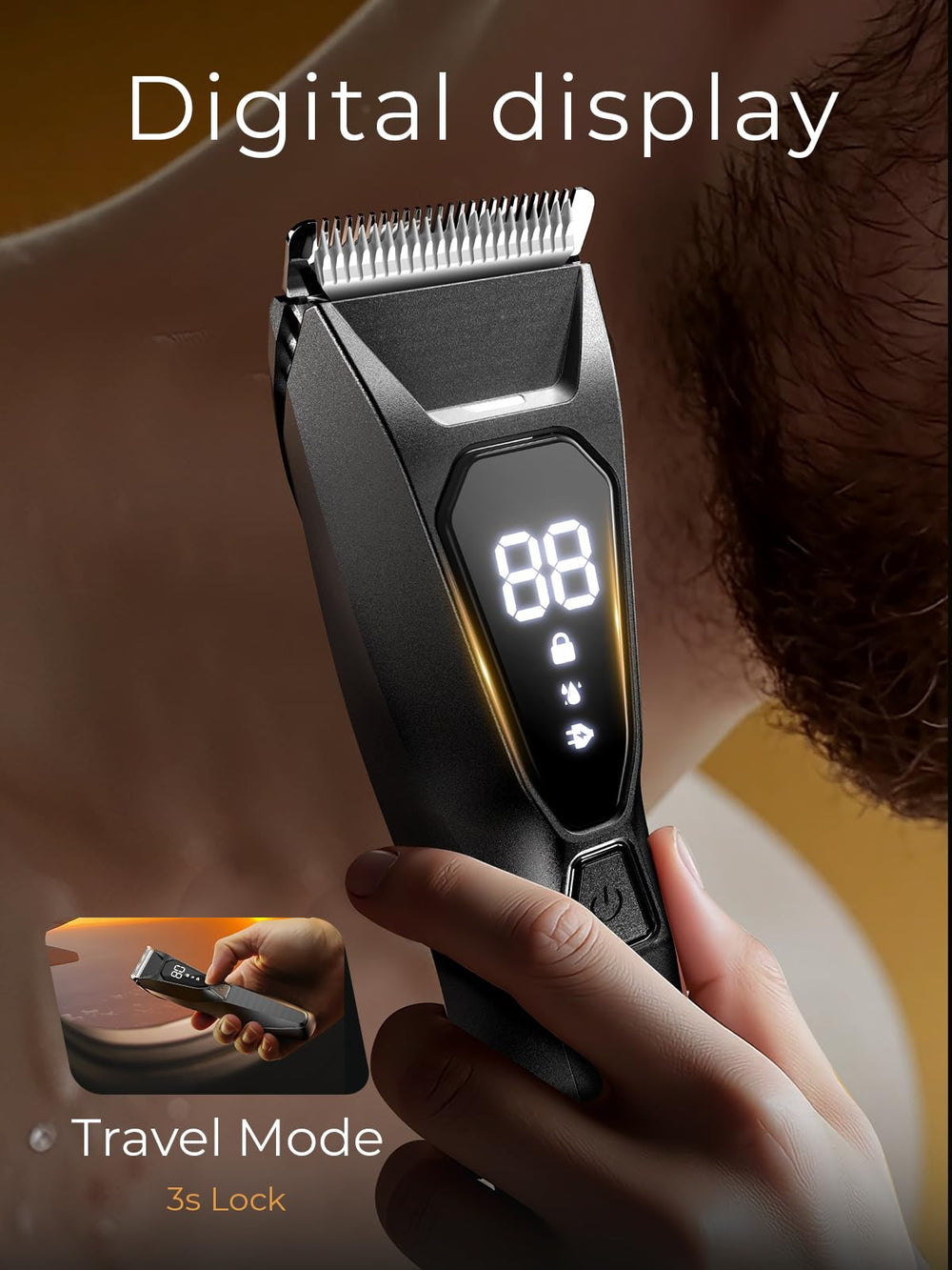 Lijecozy body trimmer USB-C charging with built-in base for travel convenience