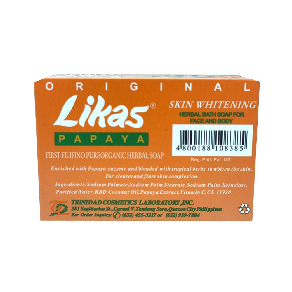 Likas Original Papaya Soap set of four on display for easy daily skincare