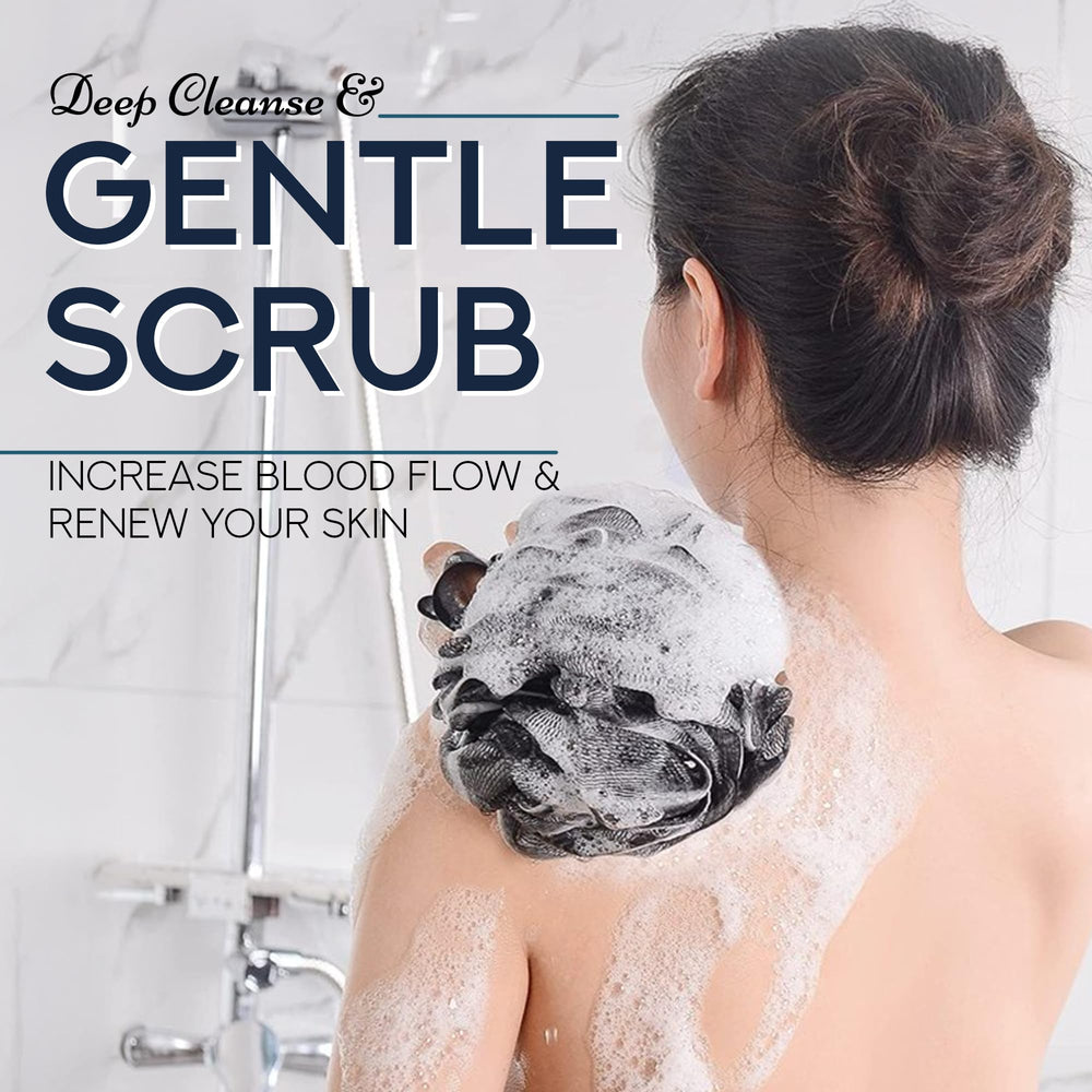 LIKEVOW bath loofah provides durable knotless construction for months of reliable exfoliation