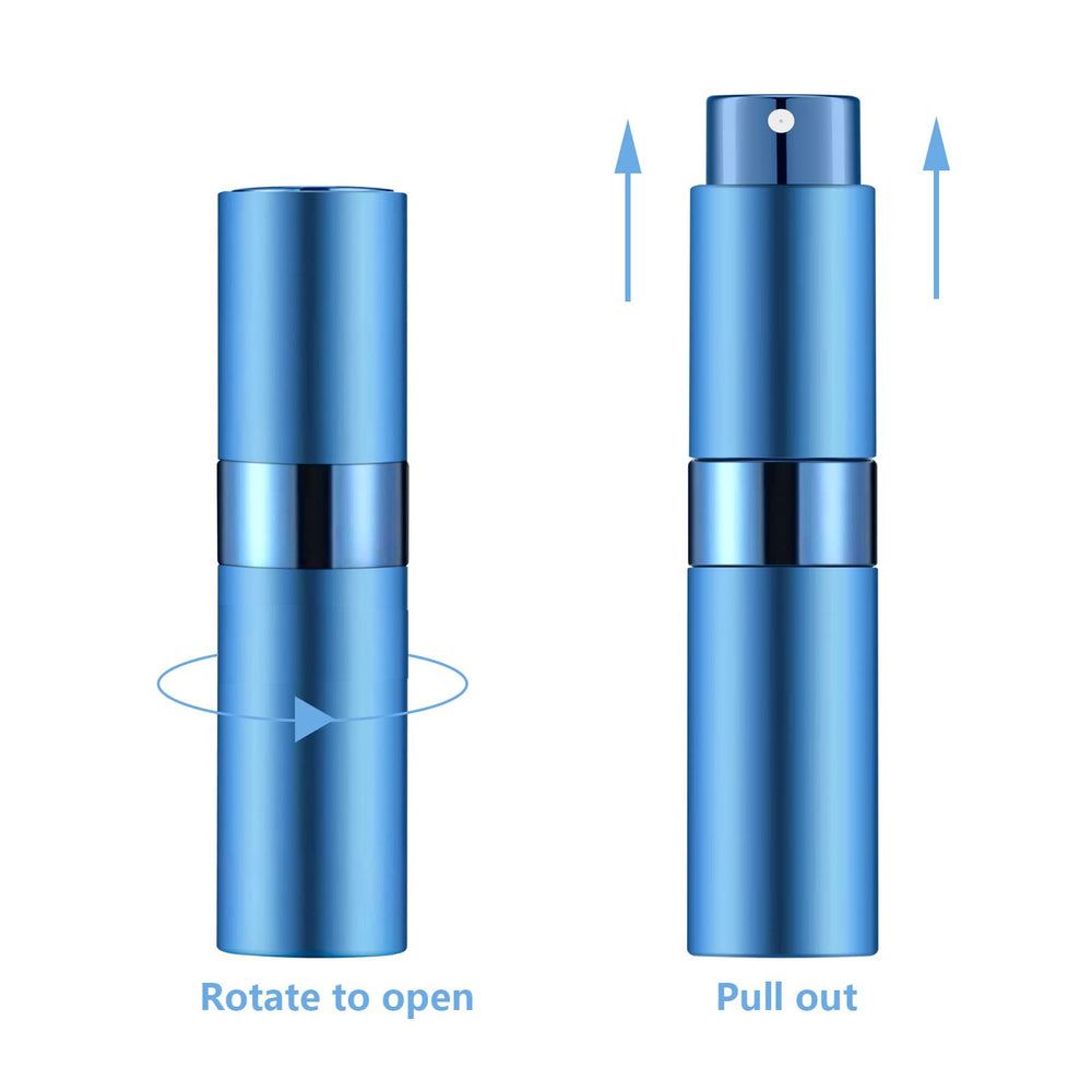 Lil Ray 8ml portable perfume atomizer blue glass inner container