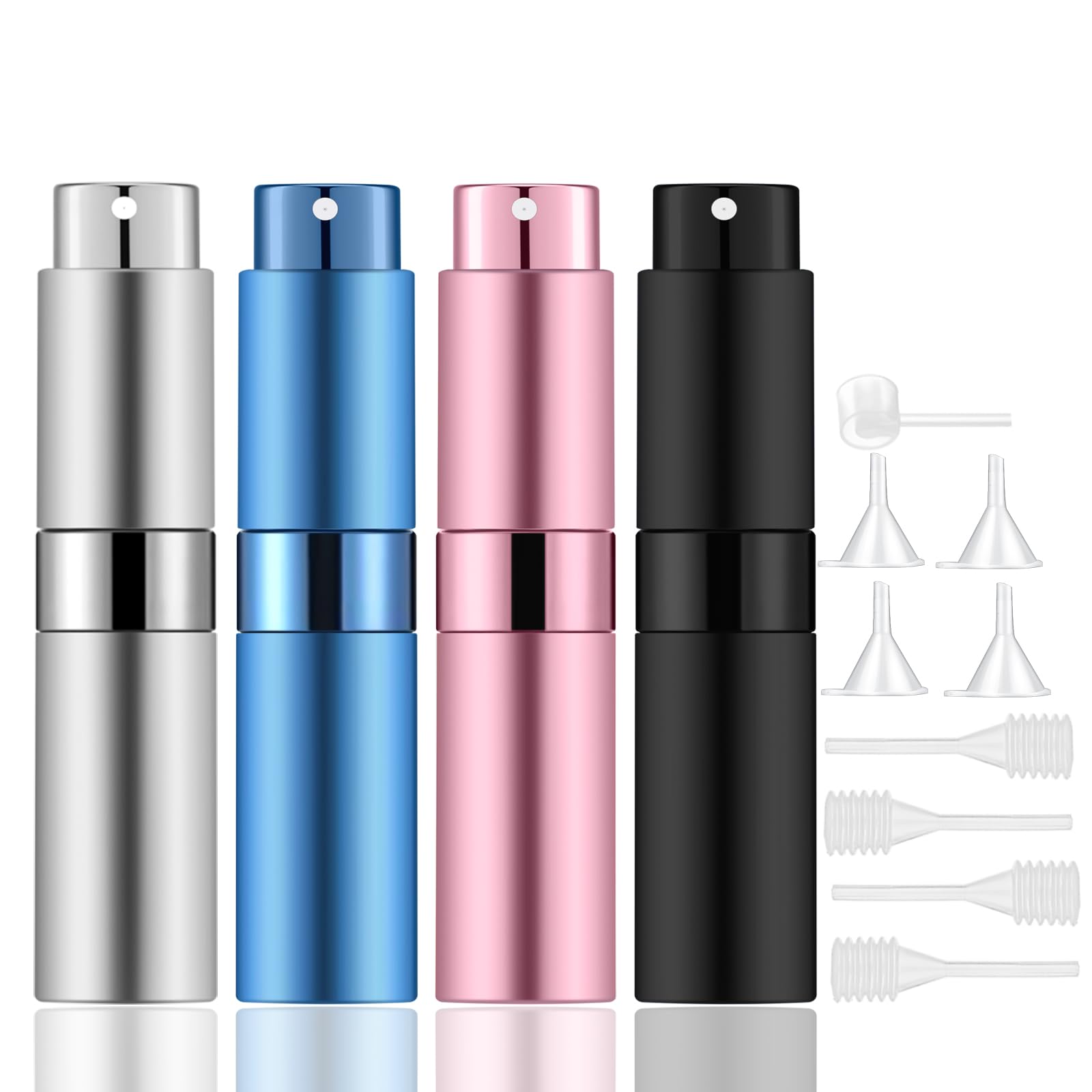 Lil Ray 8ml portable perfume atomizer matte black close-up for travel convenience