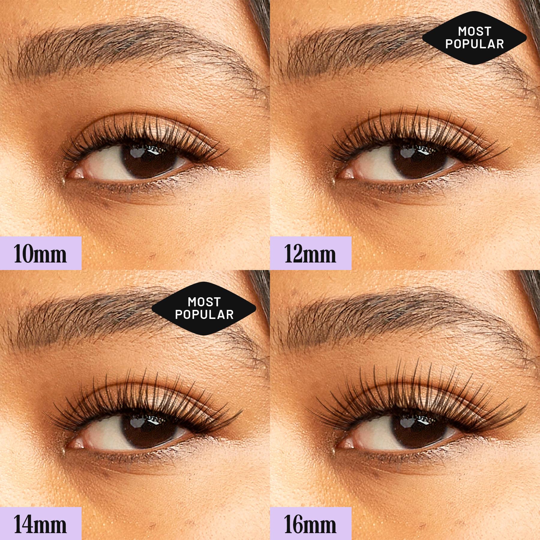 Lilac St. 12mm lash-lower application supports versatile styling for unique eye shapes.
