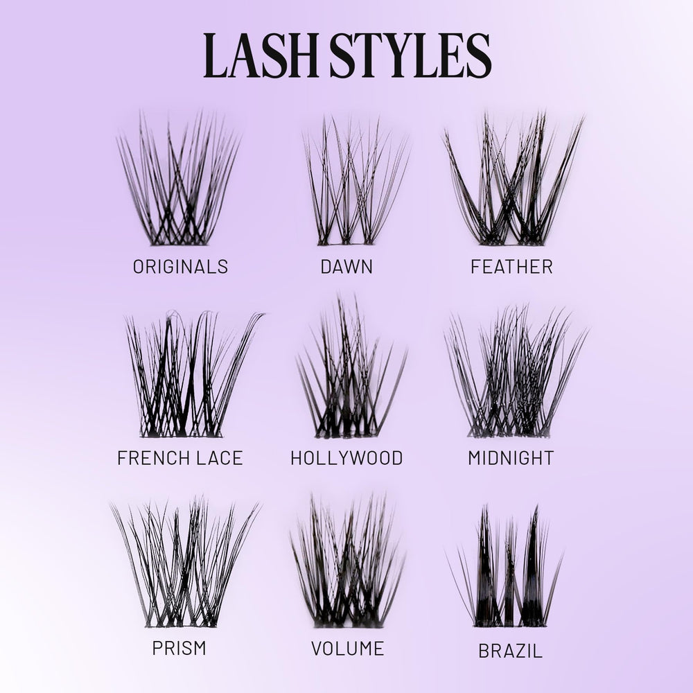 Lilac St Originals DIY lash extension wisps closeup suggest customizable styles for personal eye shapes.