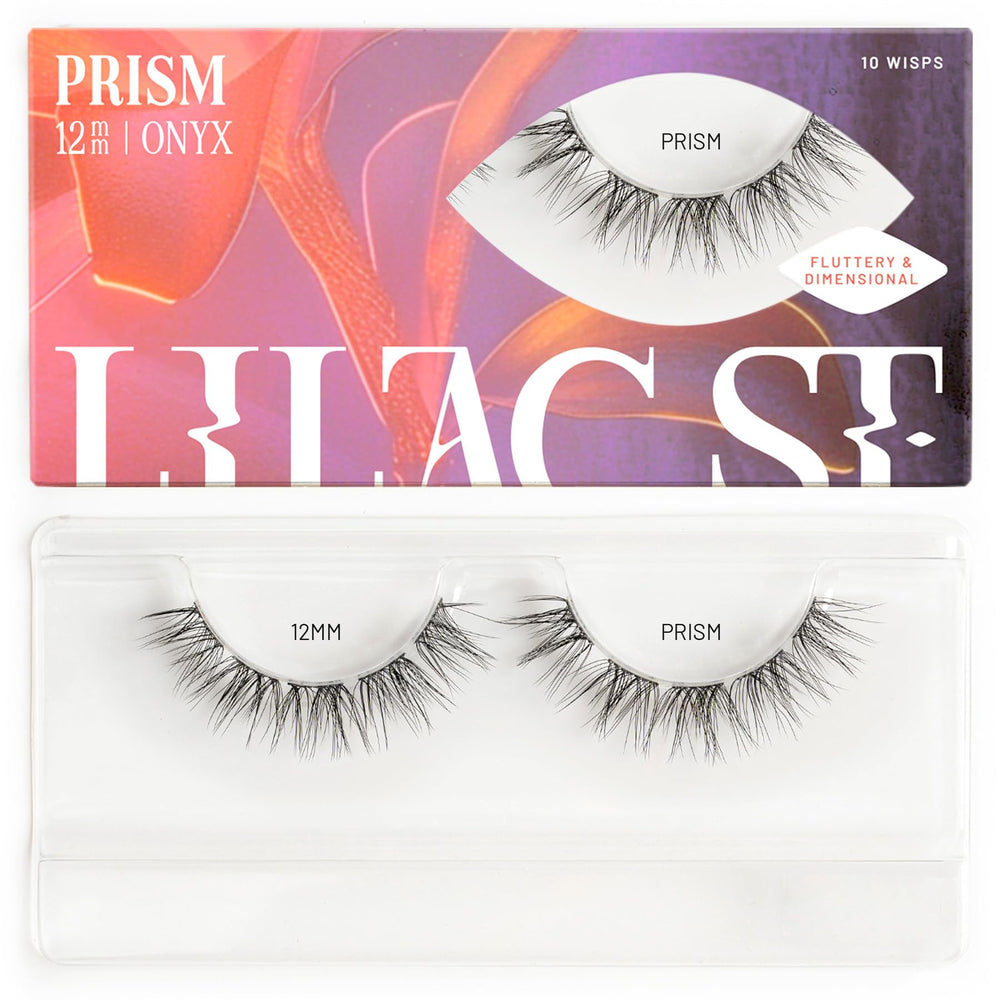 Lilac St Prism Glamorous 12mm lash clusters deliver fluttery volume for bold, eye-brightening definition.