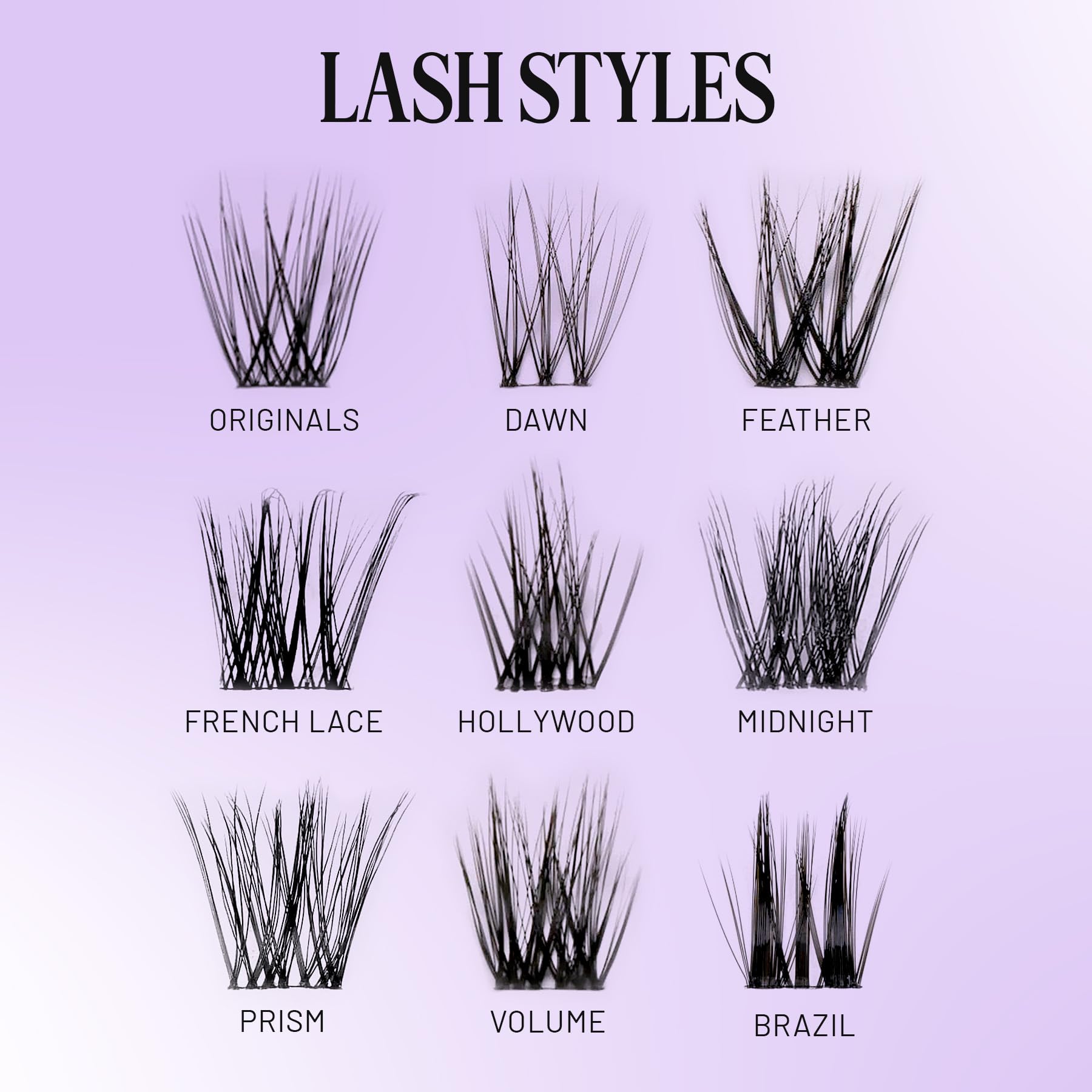 Lilac St Prism packaging and display with full lash set for easy styling inspiration.