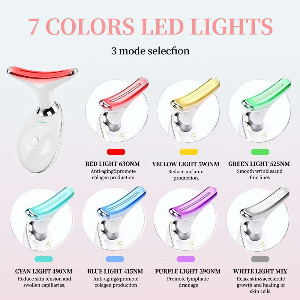 Lilatyu 7-color LED facial sculptor highlights glowing skin and customizable light modes