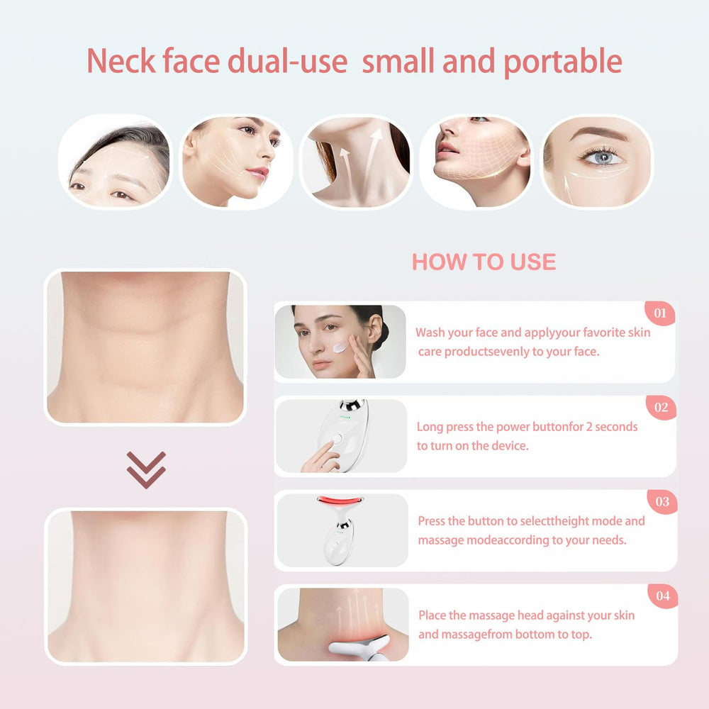 Lilatyu ergonomic face-neck massager fits comfortably for effortless daily use