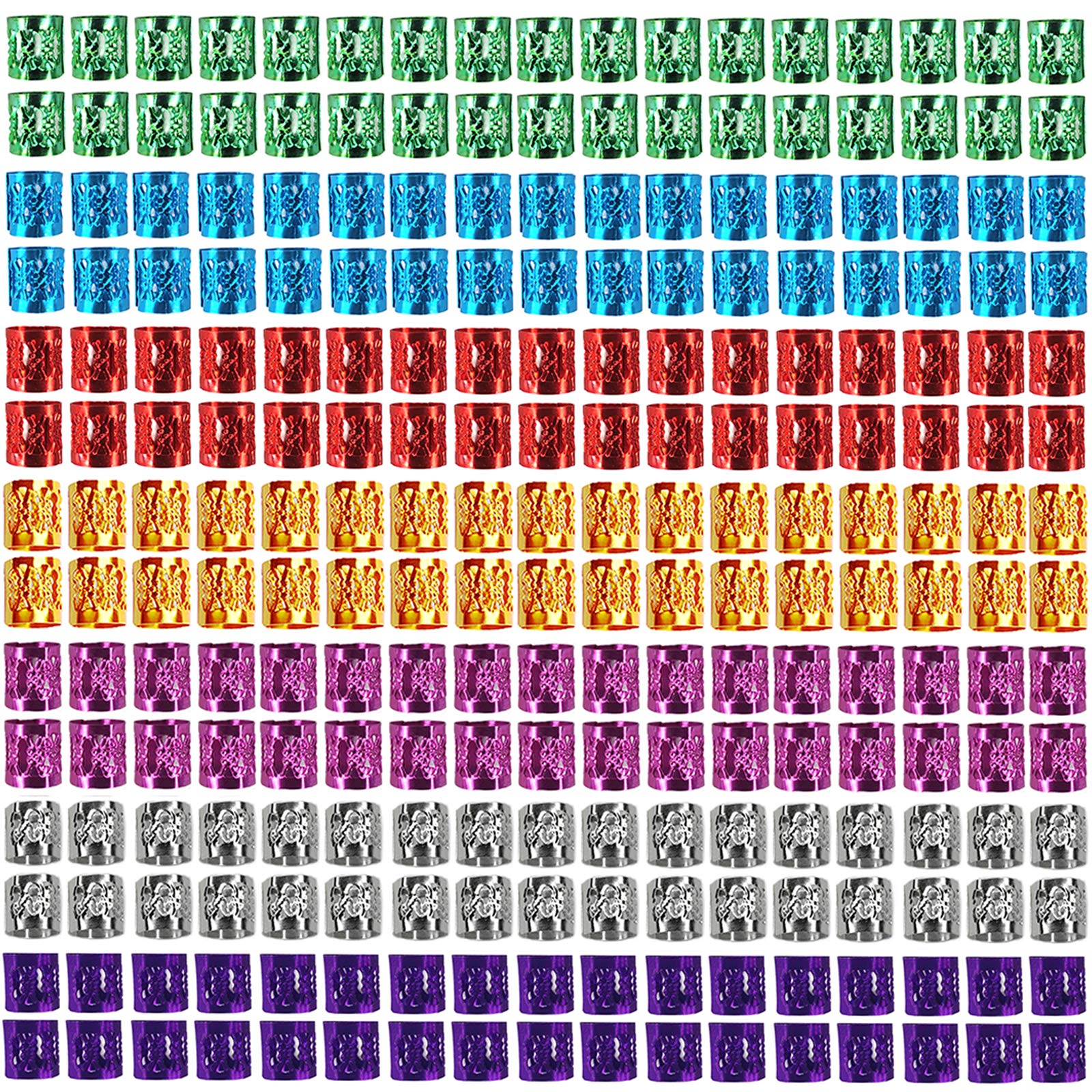 Liliyab hair beads for braids in multi-color adds subtle sparkle
