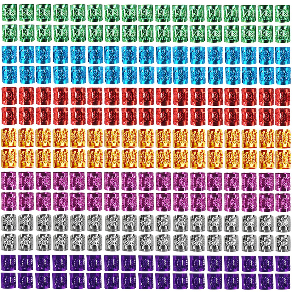 Liliyab hair beads for braids in multi-color adds subtle sparkle