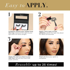 Lilly Lashes easy-apply lightweight-strip simplifies professional-looking lashes.