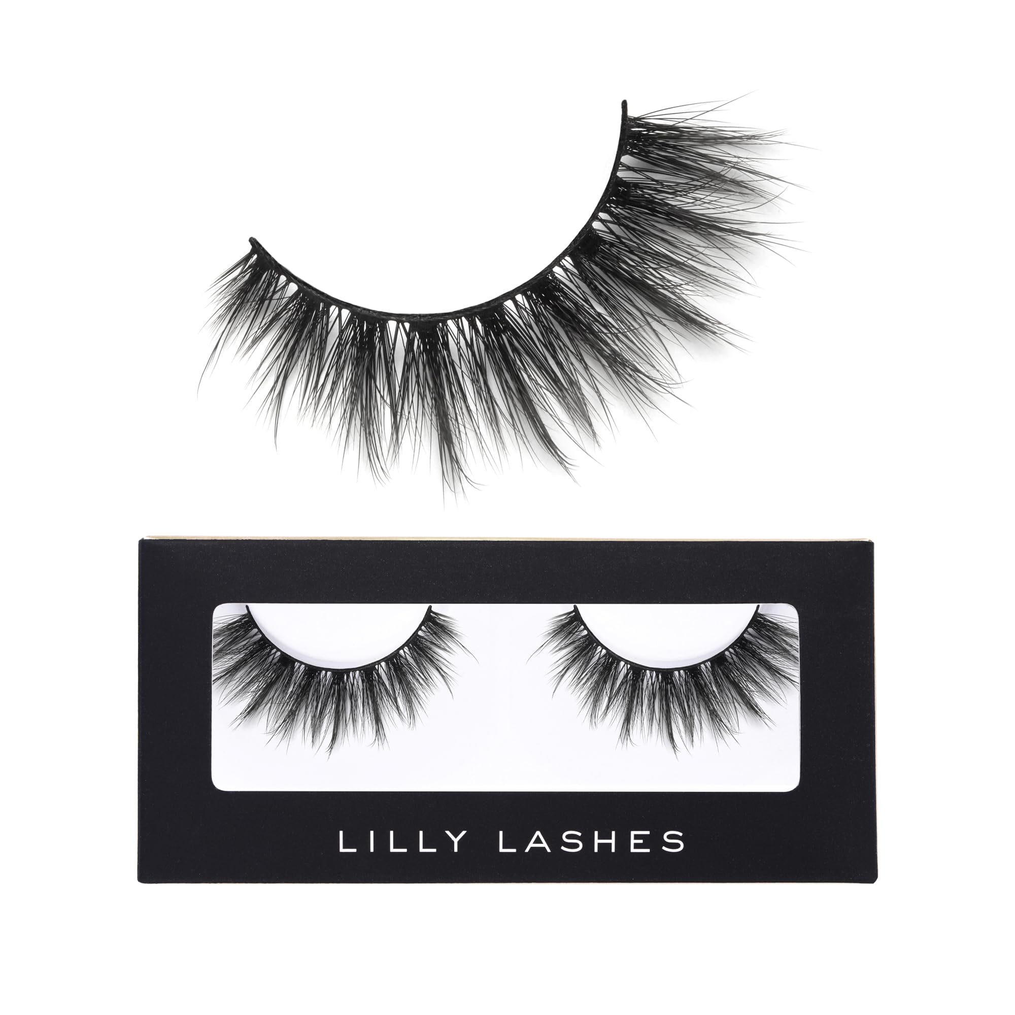 Lilly Lashes LA 15mm round-wispy lash for natural-looking volume.