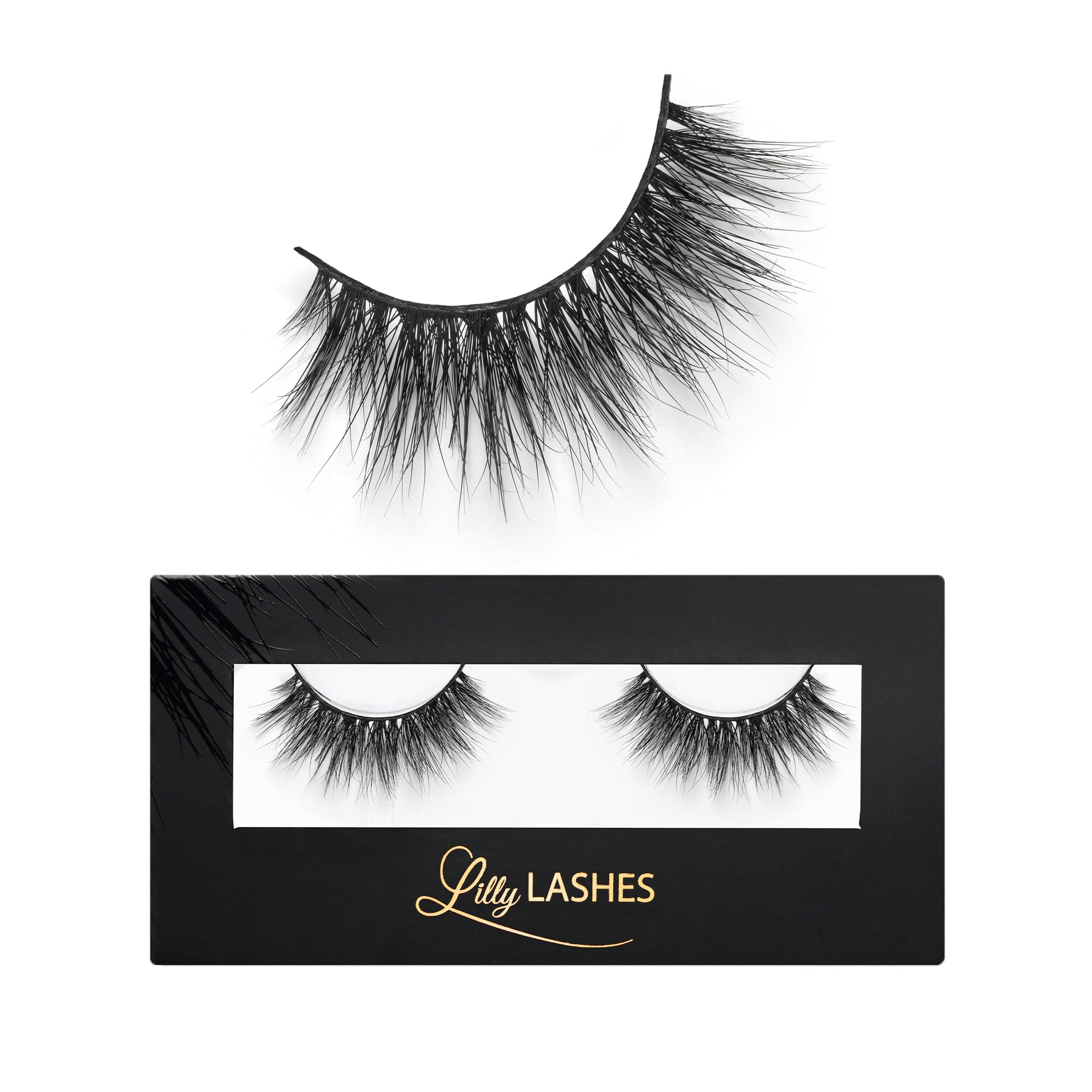 Pestañas Lilly Lashes Miami 3D mink sintético, tira para look dramático