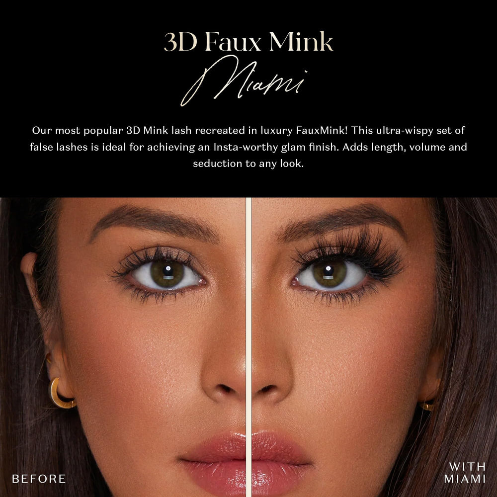 Pestañas Lilly Lashes Miami 3D, detalle suave para efecto esponjado y natural