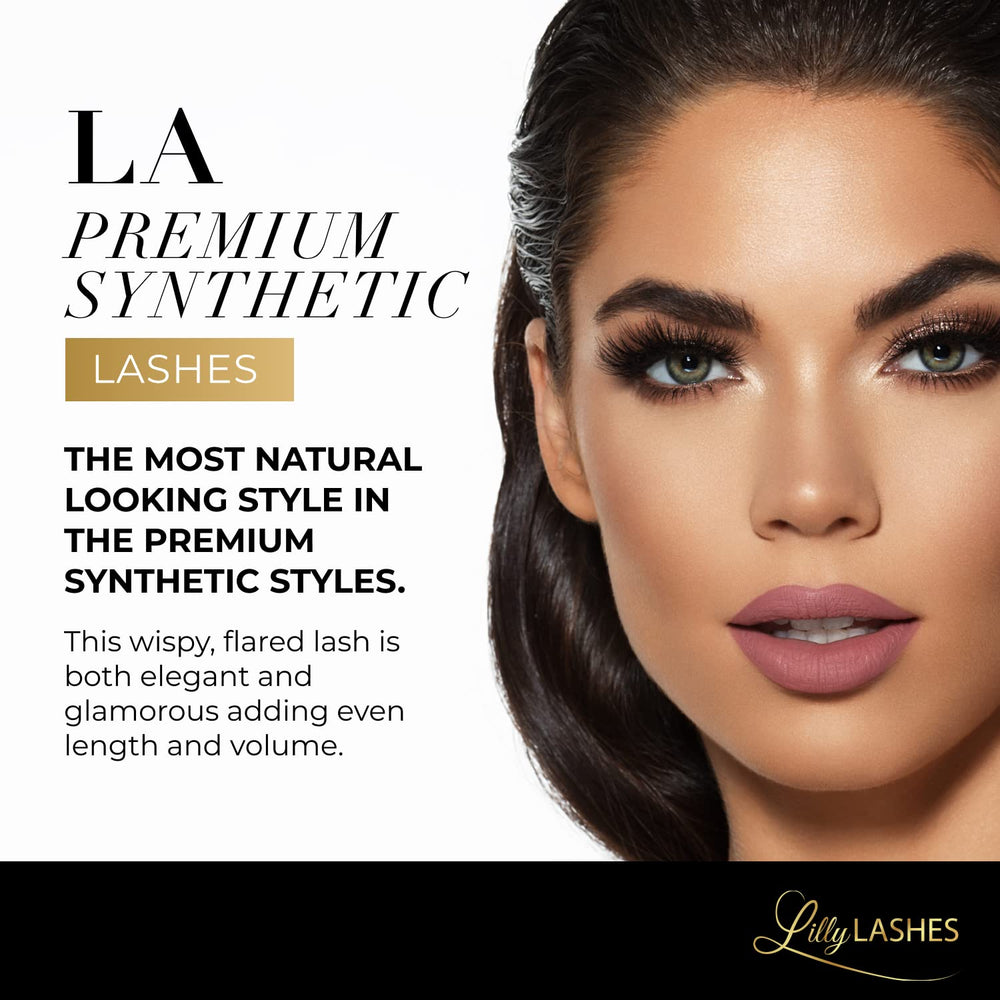 Lilly Lashes premium-synthetic-natural-blend enhances everyday lash length and fullness.