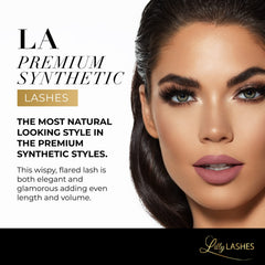 Lilly Lashes premium-synthetic-natural-blend enhances everyday lash length and fullness.