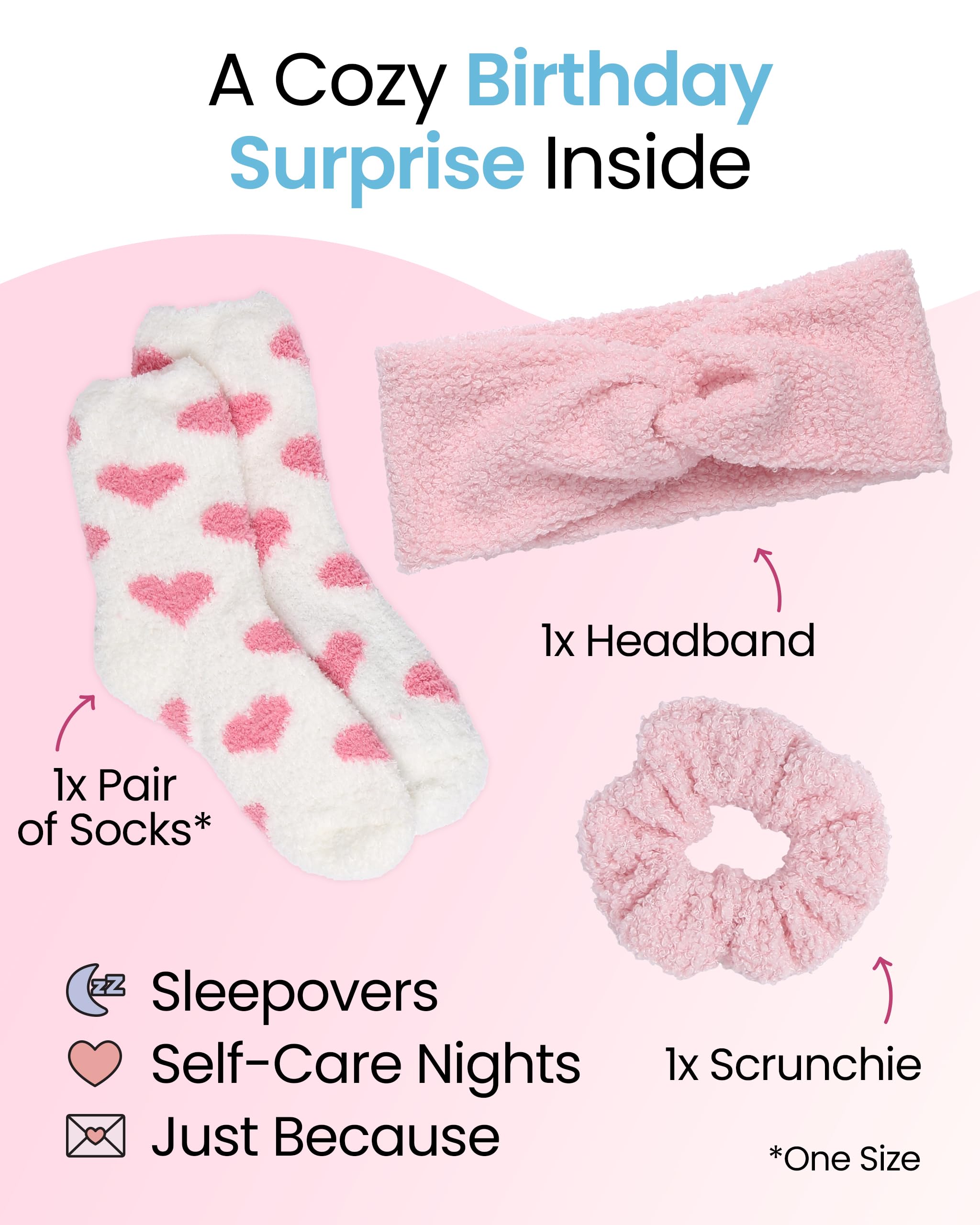Lily England caja-regalo lista para sorprender en cumpleaños