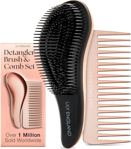 Lily England Detangling Brush Rose Gold glides through knots for smoother mornings