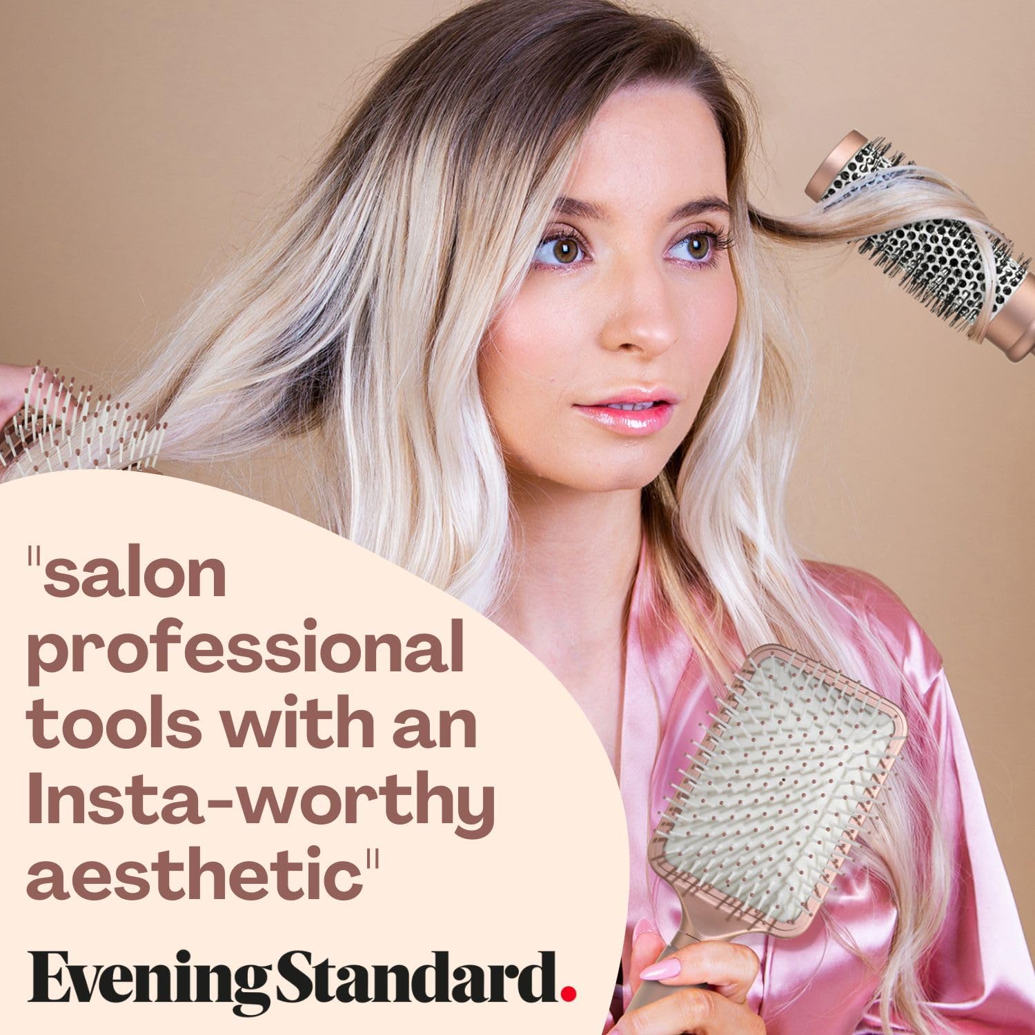 Lily England rose-gold gift box showcases premium haircare presentation