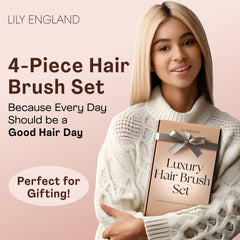 Lily England rose-gold matte finish brush for salon-style styling at home