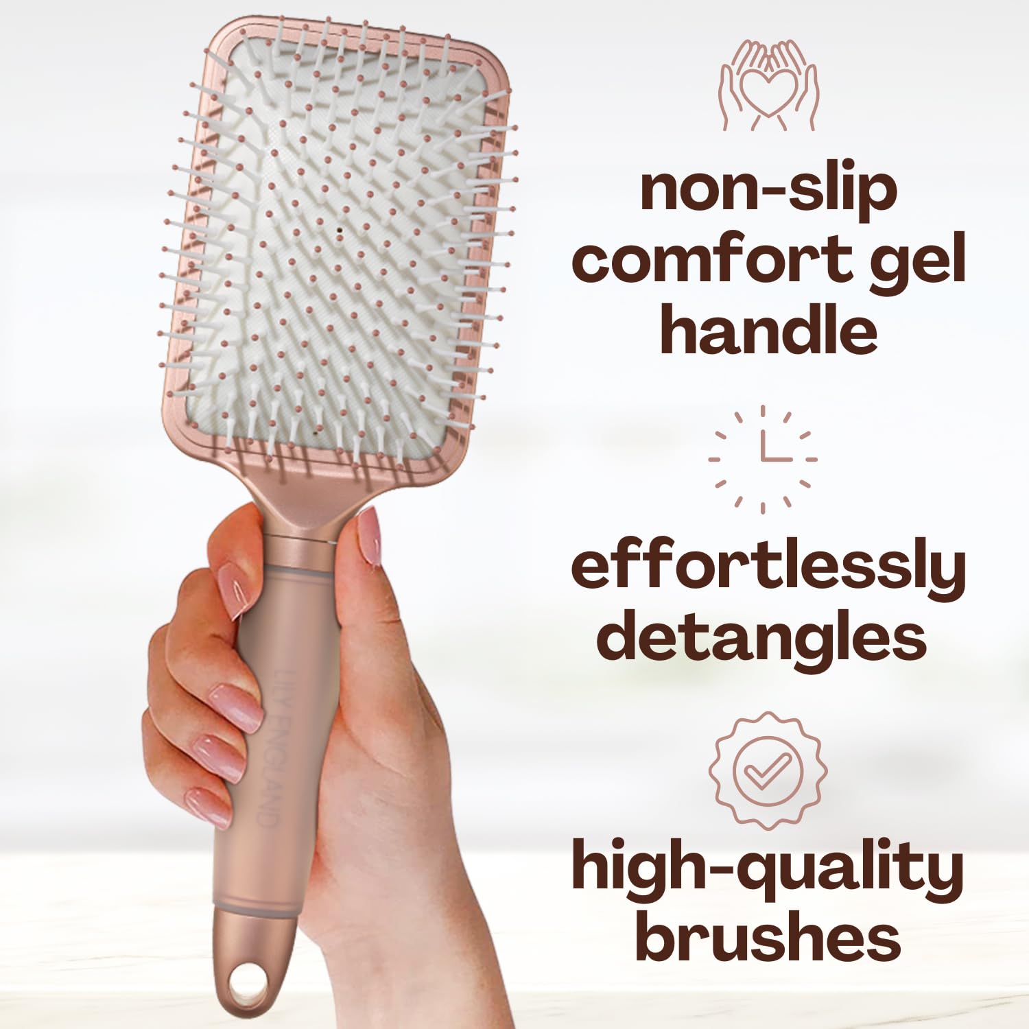 Lily England round blow-dry brush adds lift and shaping