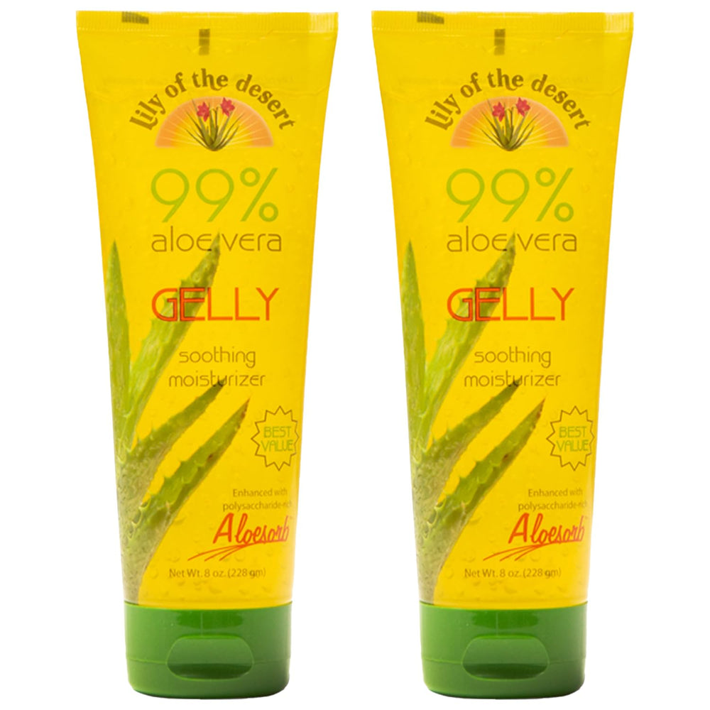 Lily Of The Desert Gelly Moisturizer bottle shows soothing hydration for irritated skin.
