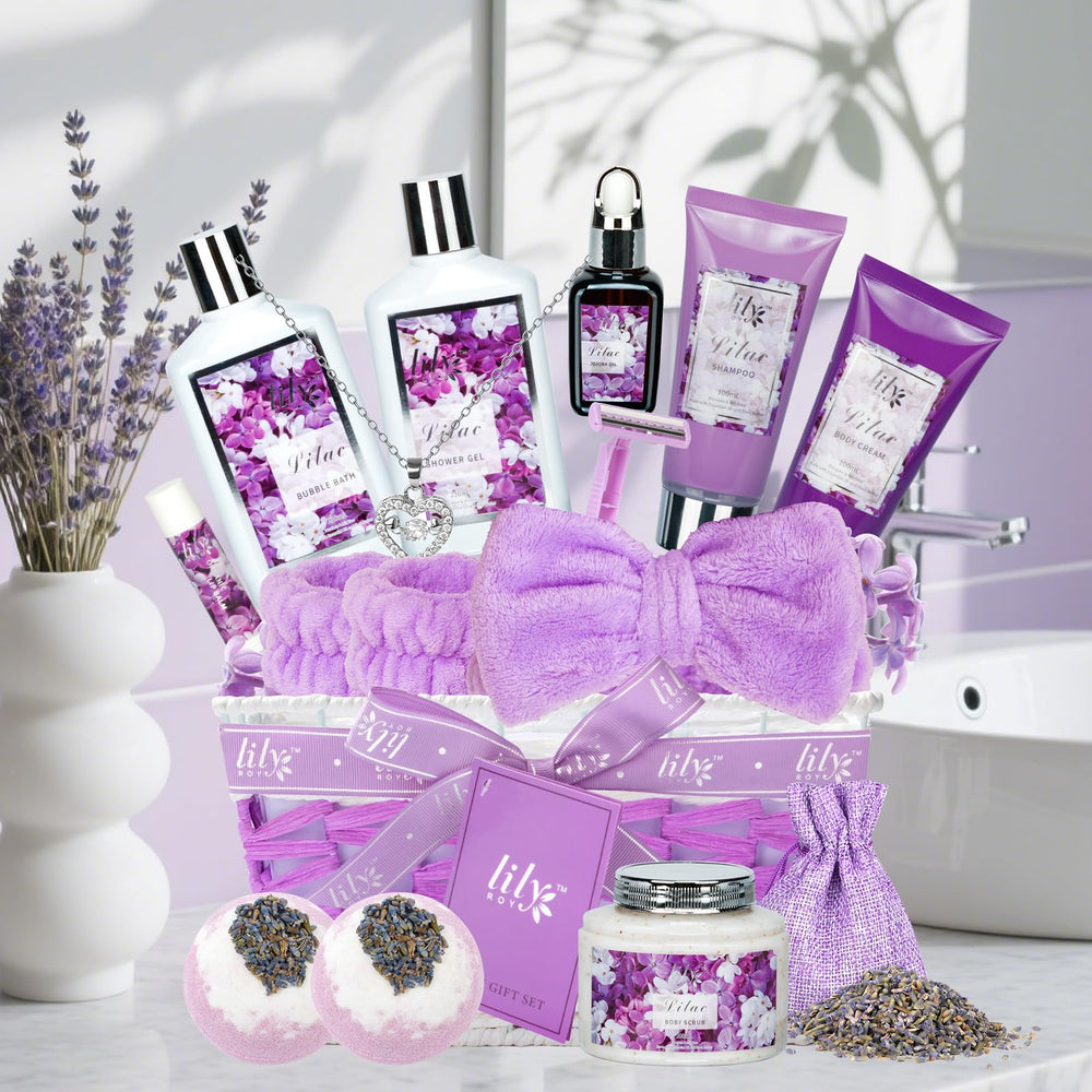 Lily Roy 17pc spa gift set bath bombs for relaxing aroma